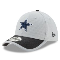 Men's Dallas Cowboys New Era Gray 2017 Sideline 39THIRTY Flex Hat 2695127